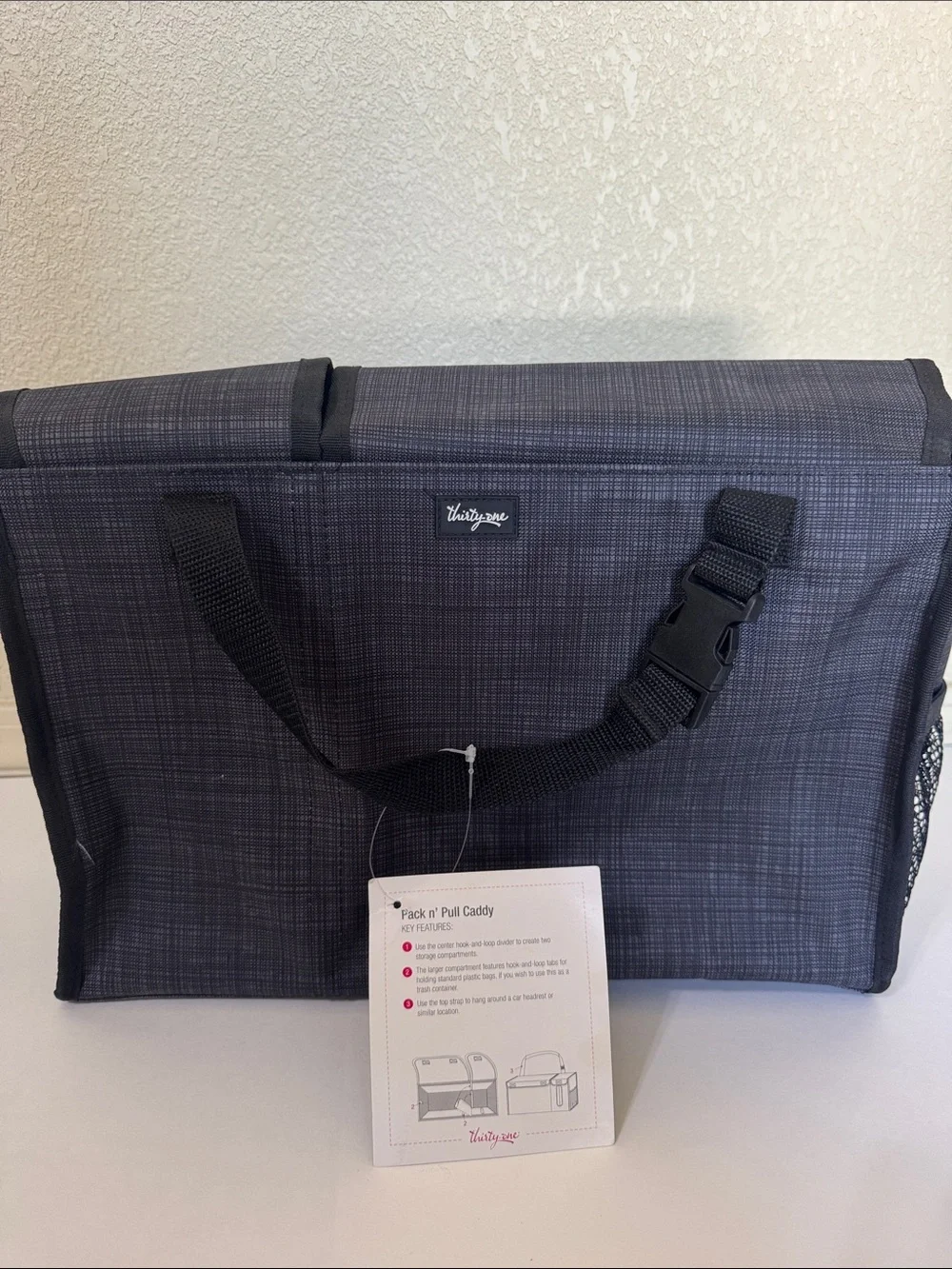 Thirty-One Pack n Pull Caddy in black cross pop